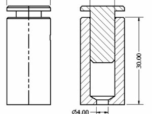 Distantier imbus aluminium 1530 cap plat - imagine 3